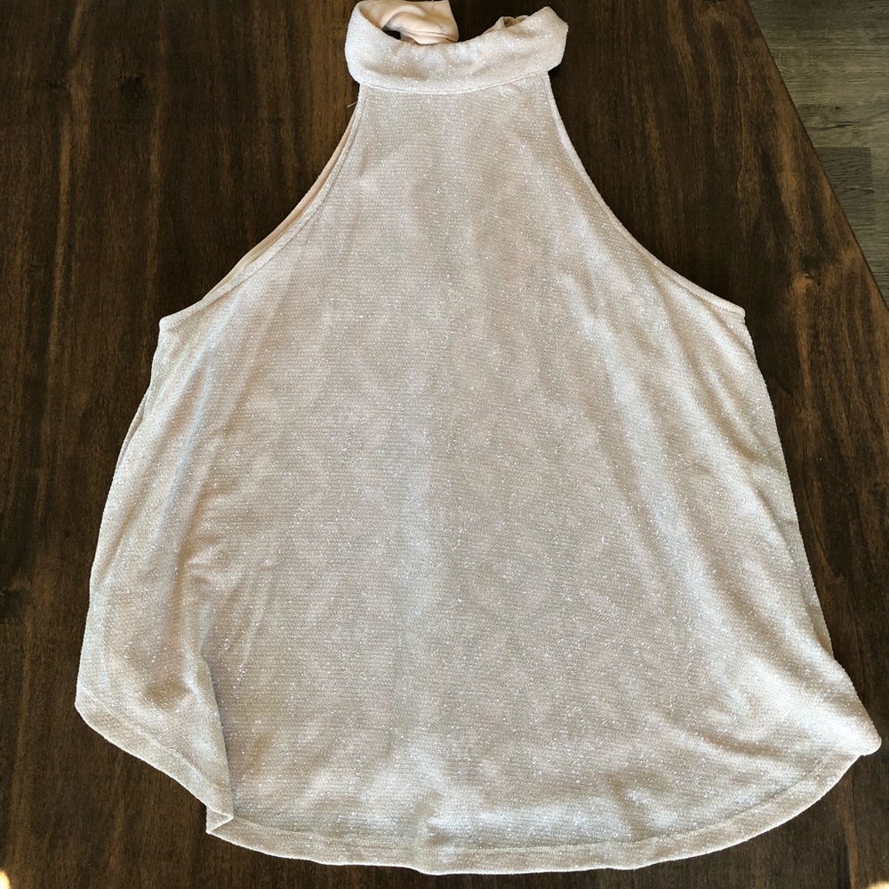 Sparkly Flowy Top- Blush